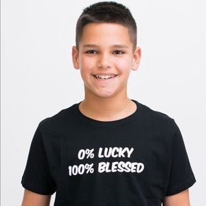 0% Lucky / 100% Blessed T- shirt ( Unisex Kids )